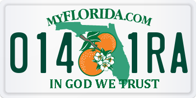 FL license plate 0141RA