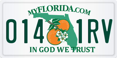 FL license plate 0141RV