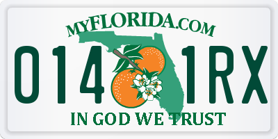 FL license plate 0141RX