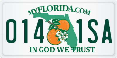 FL license plate 0141SA