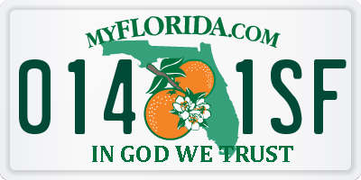 FL license plate 0141SF