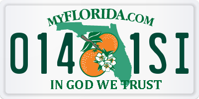 FL license plate 0141SI