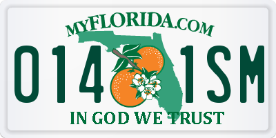 FL license plate 0141SM