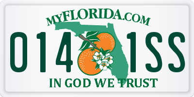 FL license plate 0141SS