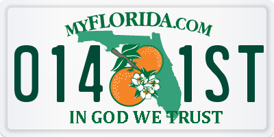 FL license plate 0141ST