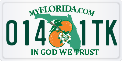 FL license plate 0141TK
