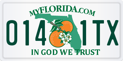FL license plate 0141TX