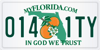 FL license plate 0141TY
