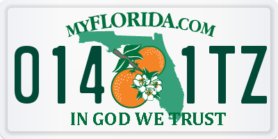 FL license plate 0141TZ