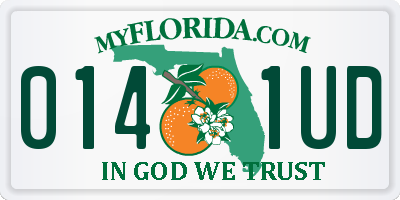 FL license plate 0141UD