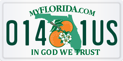 FL license plate 0141US