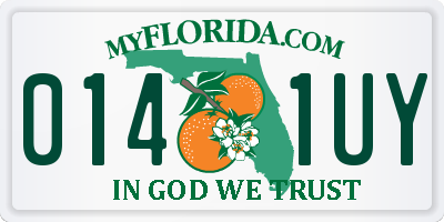 FL license plate 0141UY