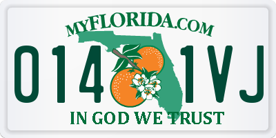 FL license plate 0141VJ