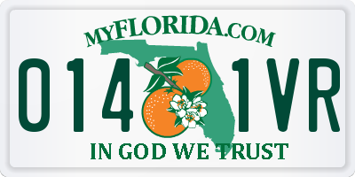 FL license plate 0141VR