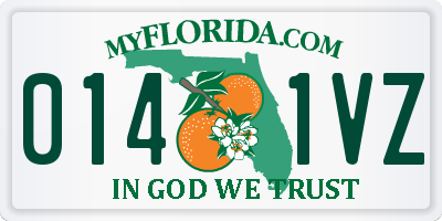 FL license plate 0141VZ