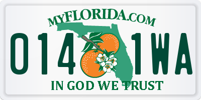 FL license plate 0141WA