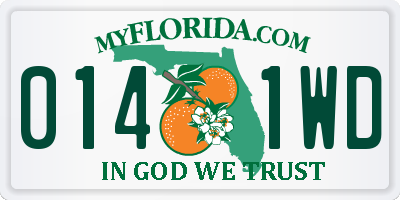 FL license plate 0141WD