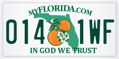 FL license plate 0141WF