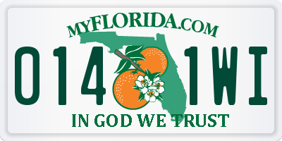 FL license plate 0141WI