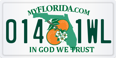 FL license plate 0141WL