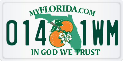 FL license plate 0141WM