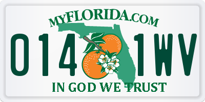 FL license plate 0141WV