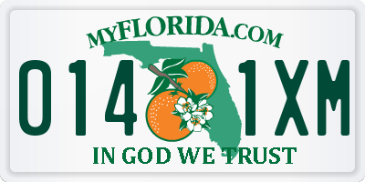 FL license plate 0141XM
