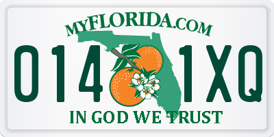 FL license plate 0141XQ