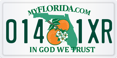 FL license plate 0141XR
