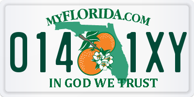 FL license plate 0141XY