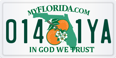 FL license plate 0141YA