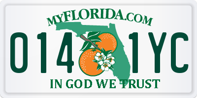 FL license plate 0141YC