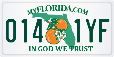 FL license plate 0141YF