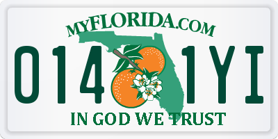 FL license plate 0141YI