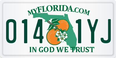 FL license plate 0141YJ