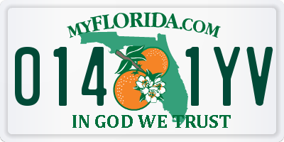 FL license plate 0141YV