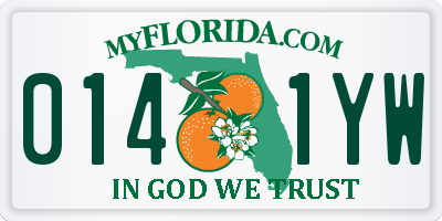 FL license plate 0141YW