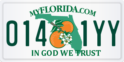 FL license plate 0141YY