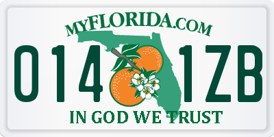 FL license plate 0141ZB