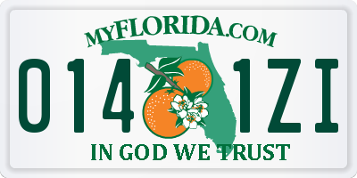 FL license plate 0141ZI