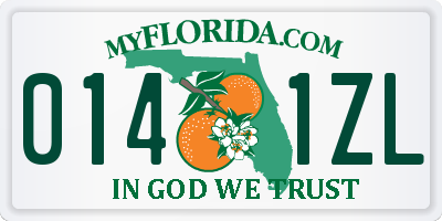 FL license plate 0141ZL