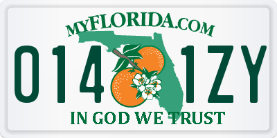 FL license plate 0141ZY