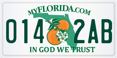 FL license plate 0142AB