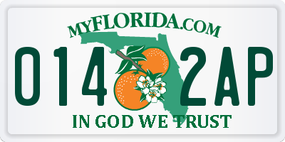 FL license plate 0142AP