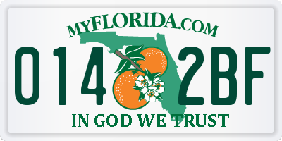 FL license plate 0142BF