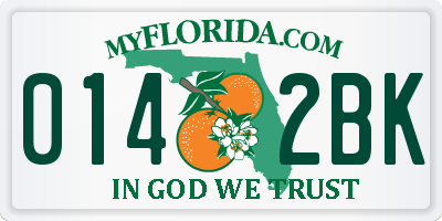 FL license plate 0142BK