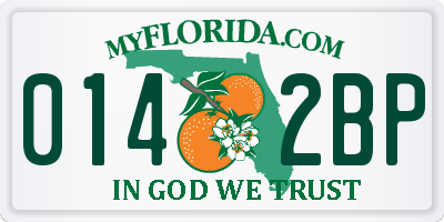 FL license plate 0142BP