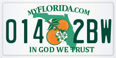 FL license plate 0142BW