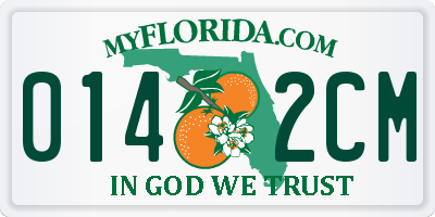 FL license plate 0142CM