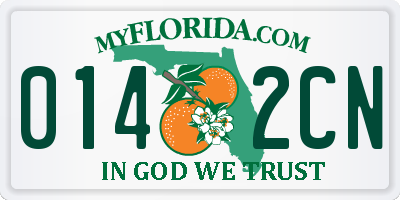 FL license plate 0142CN
